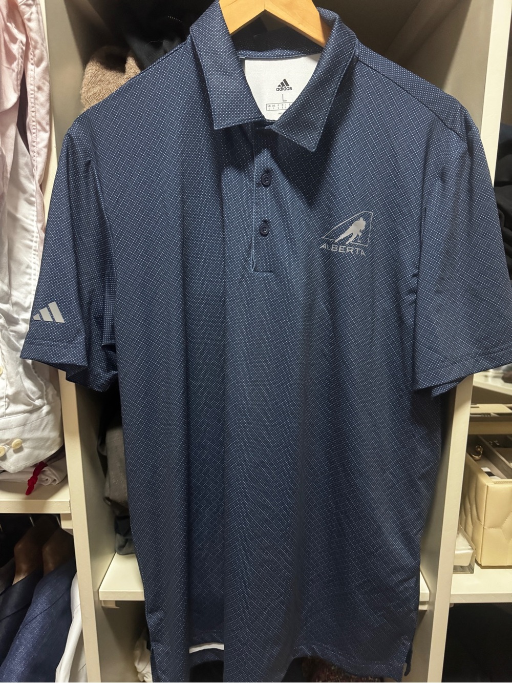 Adidas Men’s Hockey Alberta Polo Shirt - Navy